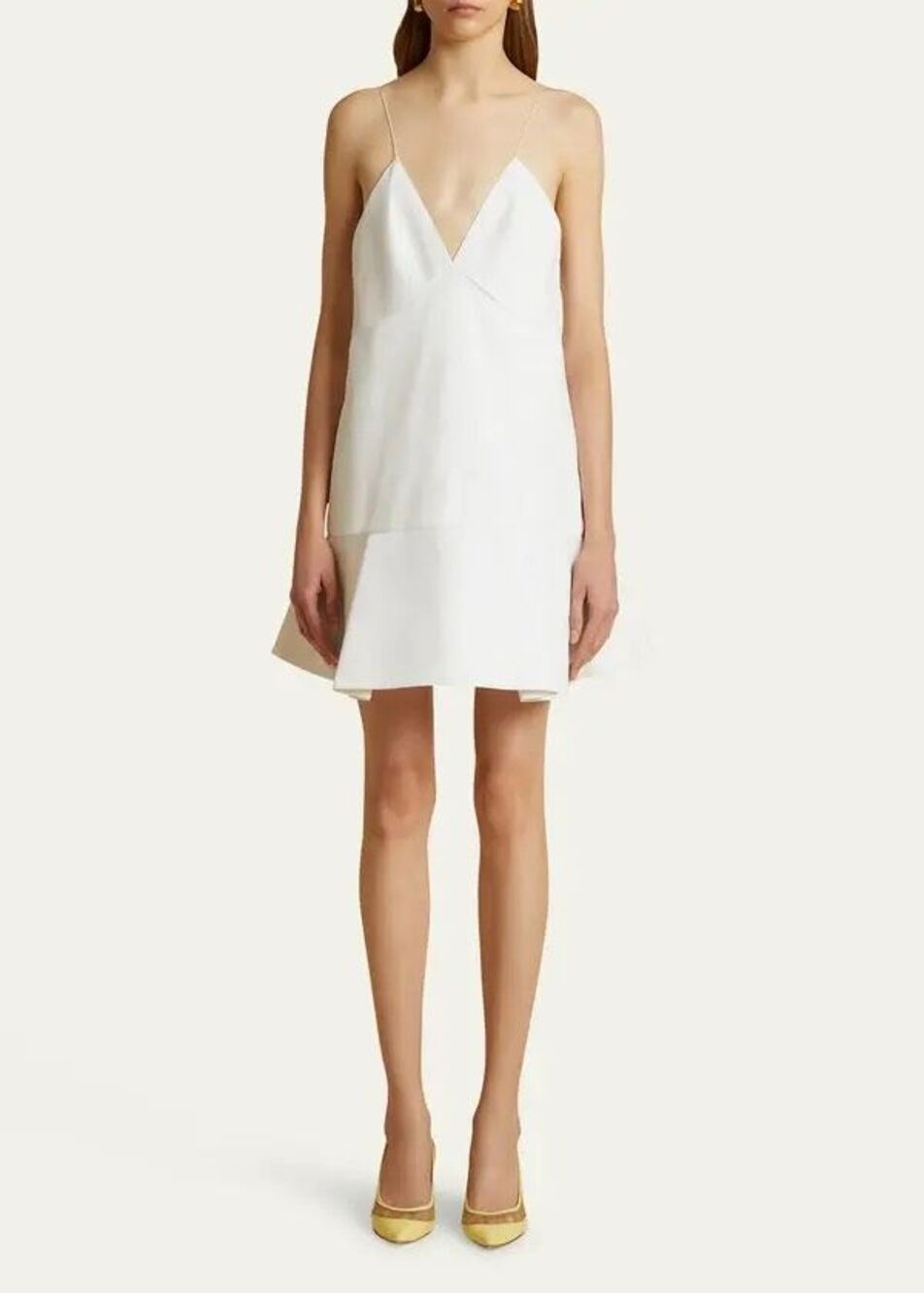 KHAITE Archie Flounce Mini Dress Size US 0 $1,480
